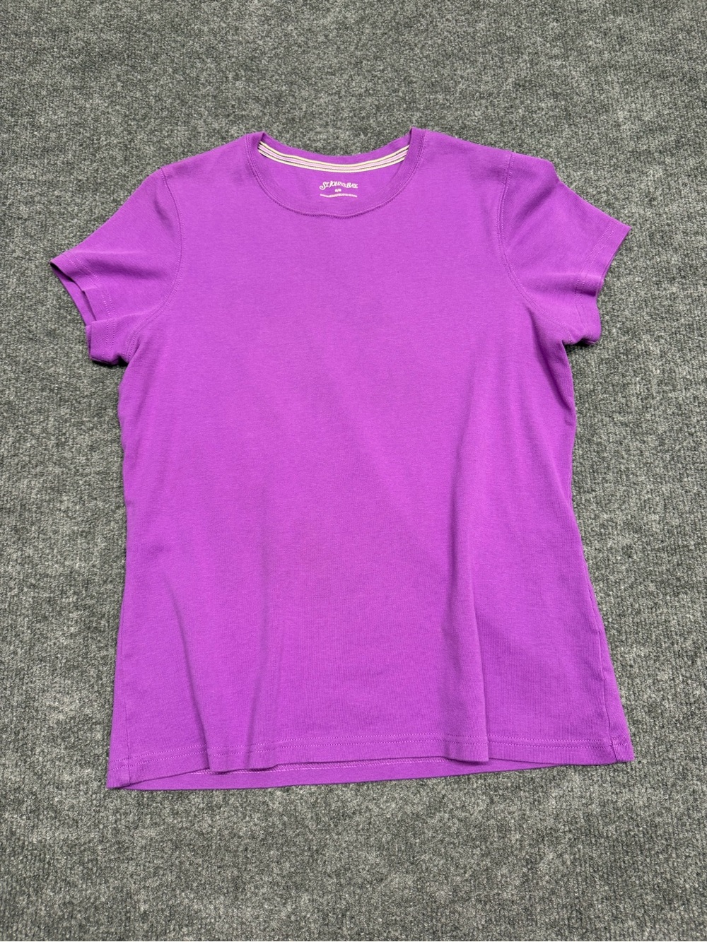 St. John's Bay Purple Short-Sleeve Crewneck Tee